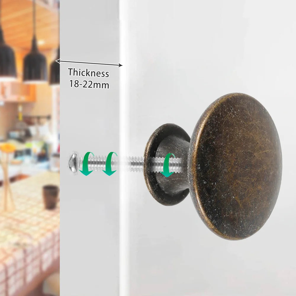 Decorex360 Antique Bronze Knobs | Vintage Drawer Pulls - Multiple Pack Sizes