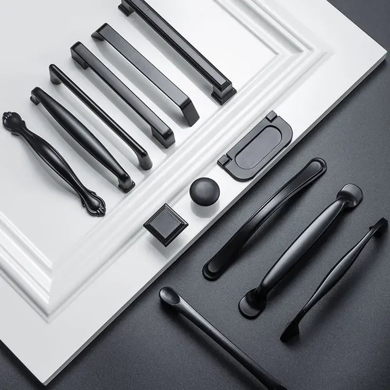 Decorex360 10 Pack Black Door and Drawer Pulls Modern and Classic Cabinet Handles